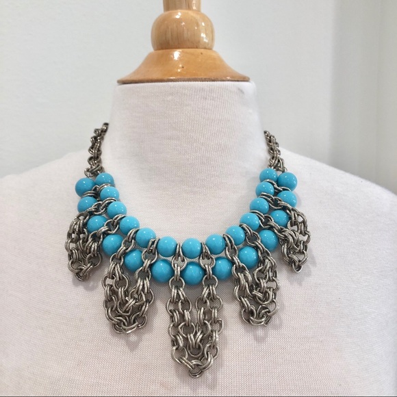 Gerard Yosca Antique Silver & Turquoise Necklace - Picture 2 of 8